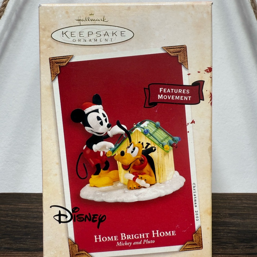 Hallmark Keepsake Ornament - Mickey and Pluto with Red and Yellow Accents